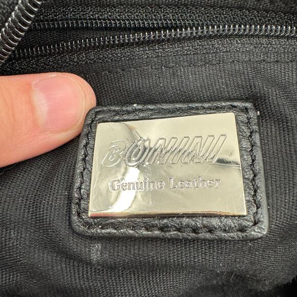 Bonini Y2K Abstract orange and black leather shoulder bag - Picture 4 of 10